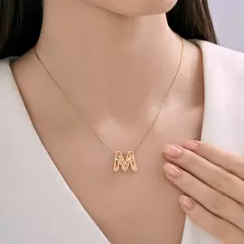 Подвеска буква 51-130-00023-1 золото Буква М_2