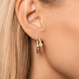 Серьги 202500041-1 ювелирный сплав Булгари Змея_1