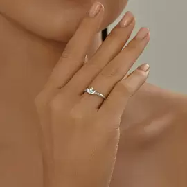 Кольцо 94013295 серебро Цветок_1