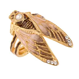 Кольцо 32-079TR серебро Мотылек_0