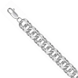 Браслет классический НБ22-056Ю-3 d1.80 серебро Полновесный_0