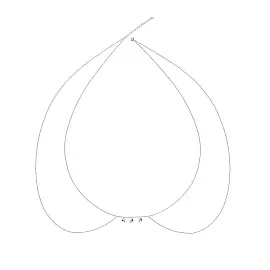 Колье Ch446-162-2-1Ч серебро_0