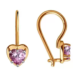 Серьги 029812 золото Сердце_0
