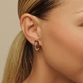 Серьги 24078 золото Фенди _1