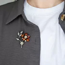 Брошь 3-3978-B ювелирный сплав Цветок_1
