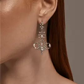 Серьги подвесные 94026668 серебро_1