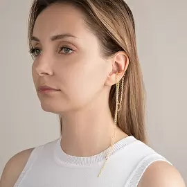 Серьги кафф Kaff001 ювелирный сплав_1