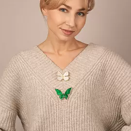 Брошь 261110100w ювелирный сплав Бабочка_2