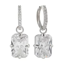 Серьги подвесные WE6173-B-W серебро_0