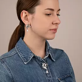 Брошь 3-7798-W ювелирный сплав Лошадь_2