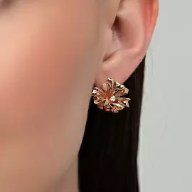 Серьги 803722-1102 золото Цветок_1