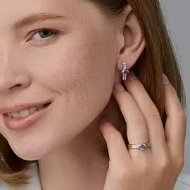 Серьги один камень 02-4680.БРАМ-00 серебро_2