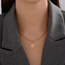 Подвеска религиозная христианская ладанка 51-132-02443-7 золото Семистрельная Божья Матерь_1