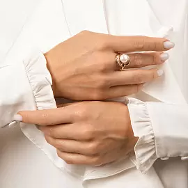 Кольцо один камень 190-1-485Р золото_1