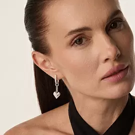 Серьги подвесные 02-5529.000Б-00 серебро Сердце_2