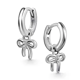 Серьги подвесные 02-4784.00КЦ-00 серебро бантик_0