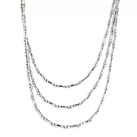 Колье многоярусное 3-4131-W ювелирный сплав_0