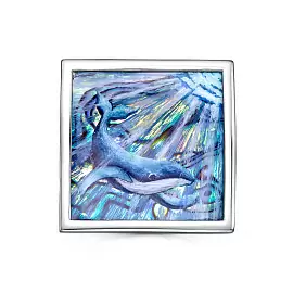 Брошь 5-206-62400 серебро Кит_0