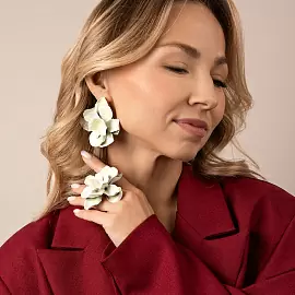 Серьги 504227380-2 ювелирный сплав Цветок_2