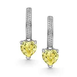 Серьги подвесные 02-4767.0БТ6-00 серебро Сердце_1