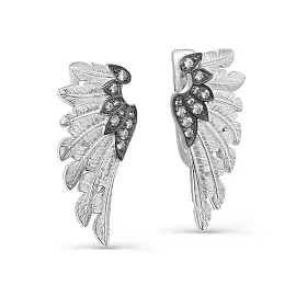 Серьги 12-750-7989 серебро Крыло_3