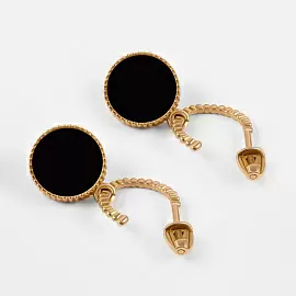 Серьги подвесные 2002353-1 золото Диор_1