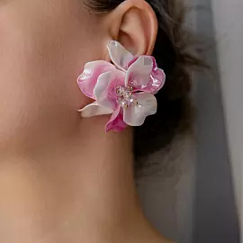 Серьги 34-0597-Y ювелирный сплав Цветок_1