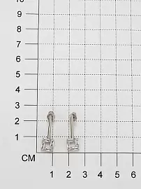 Серьги подвесные 02-2970.00КЦ-00 серебро Квадрат_1