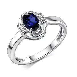 Кольцо один камень 01-4563.000С-00 серебро_0