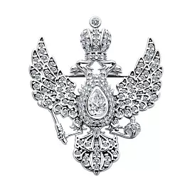 Брошь 94040282 серебро Двуглавый Орел _0