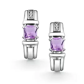 Серьги один камень 02-5158.00АМ-00 серебро_1