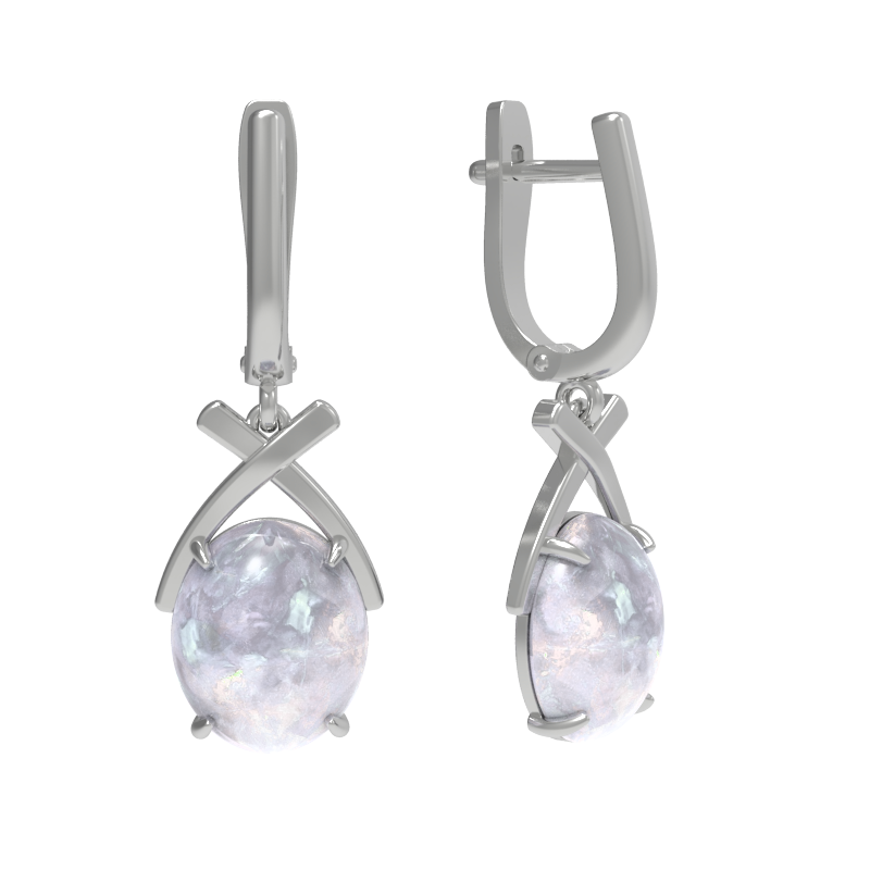 Серьги подвесные 1034342-01210-O серебро