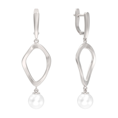 Серьги подвесные 1046252-01250-2S серебро