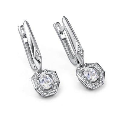 Серьги подвесные 02-4849.00ГХ-00 серебро