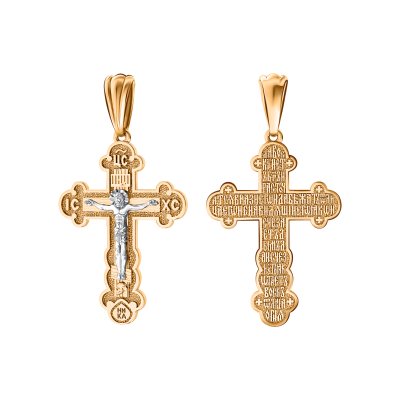 Крест христианский 01-408432 золото