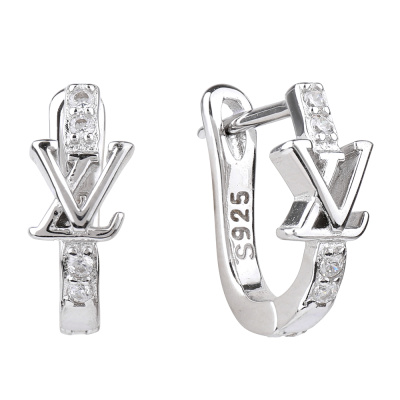 Серьги YME21 серебро Луи Виттон