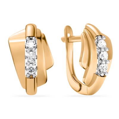 Серьги 108-219701 золото