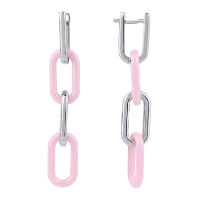 Серьги подвесные 502565550-4 ювелирный сплав Цепи