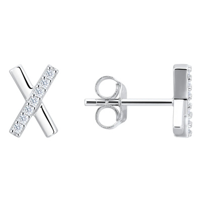 Серьги пусеты LLE606 серебро