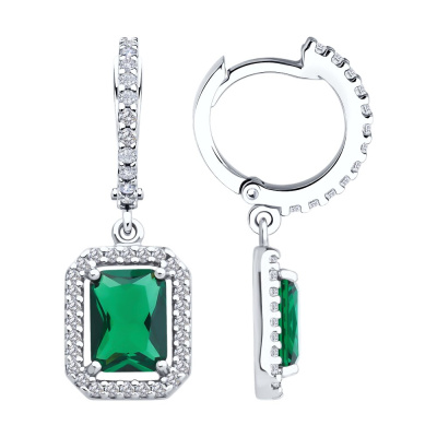 Серьги подвесные 94027018 серебро