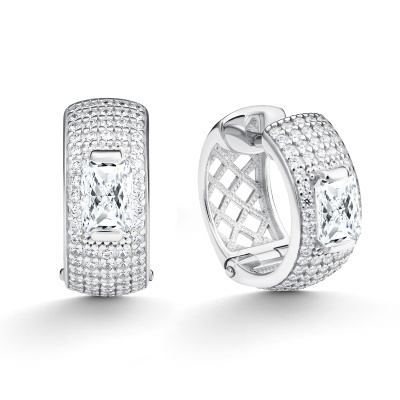 Серьги конго 02-5536.00КЦ-00 серебро