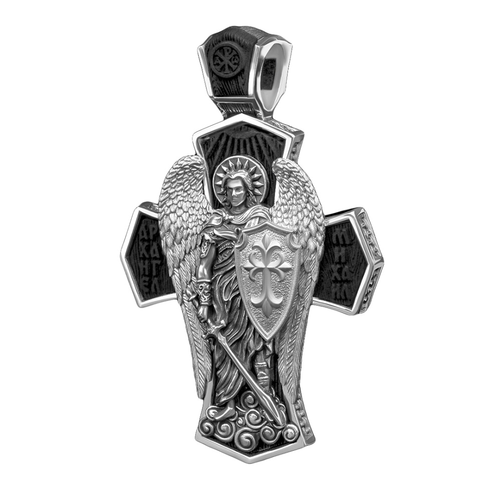 Крест христианский 365920-60 серебро Архангел Михаил