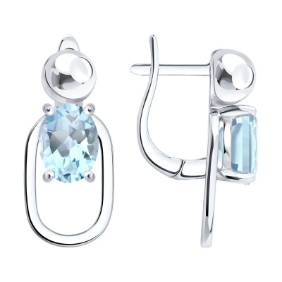 Серьги 92025400 серебро