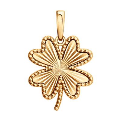 Подвеска 036914 золото Клевер