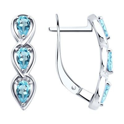 Серьги 92025388 серебро