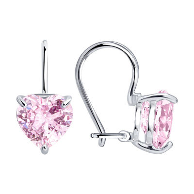 Серьги 94027930 серебро Сердце