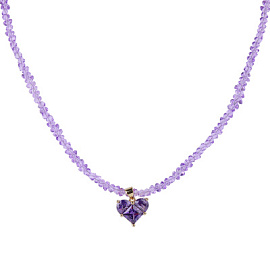 Колье чокер Кл-ЮкСир-1С-38 ювелирный сплав Сердце