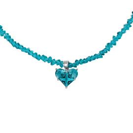 Колье чокер Кл-ЮкЛТ-1С-38 ювелирный сплав Сердце