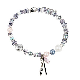 Колье т300 ювелирный сплав Серебряный вечер