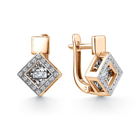 Серьги 02-11-51081-11-00 золото Ромб